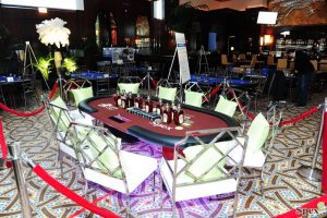 led lighting and casino party tables and equipment